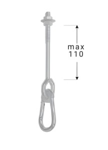 Mocowanie huśtawki typu A Domax MHA 110mm cynk galw. (8850)