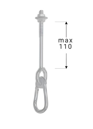 Mocowanie huśtawki typu A Domax MHA 110mm cynk galw. (8850)