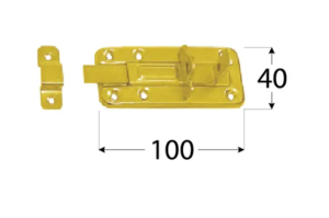 Zasuwka z ryglem prostym Domax WZTW 100x40x1mm cynk galw. (8552)