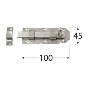 Zasuwka z ryglem Domax W 100x45x6mm cynk srebrny (85024)