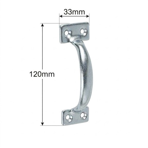 Uchwyt do drzwi i okiennic Domax UNB 120x33x1,3mm cynk galw. biały (88421)