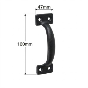 Uchwyt do drzwi i okiennic Domax UNB 160x47x1,3mm mal. proszkowo czarny (884232)