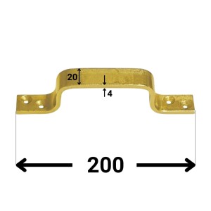 Uchwyt Domax UN 160 cynk galw. złoty 160x20x4mm (8840)