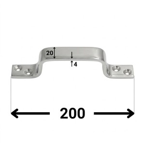 Uchwyt Domax UN 160 cynk galw. biały 160x20x4mm (88402)