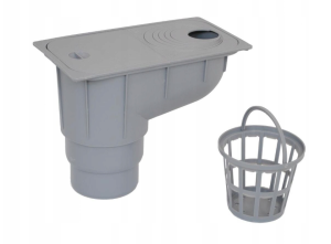 Osadnik rynnowy PVC Ø110 pionowy szary