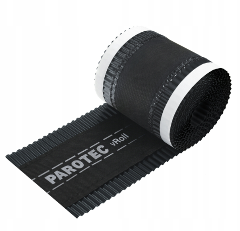 Taśma kalenicowa Parotec V-Roll 230mm RAL9005 czarny (5mb rolka)