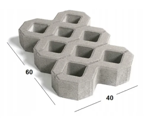 Płyta ażurowa Polbruk Meba 8x40x60cm szara