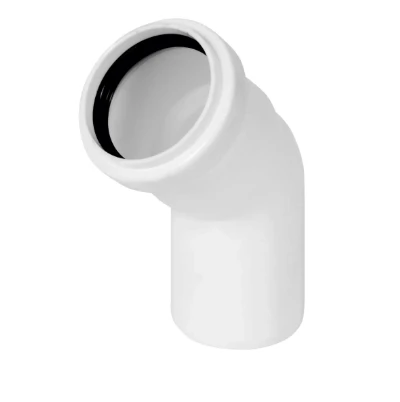 Kolano kanalizacyjne uniwersalne Ø50mm białe PP