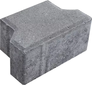 Kostka brukowa Tetka połówka 8x16x10cm szara Polbruk