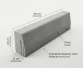 Krawężnik drogowy niski 15x25x100cm szary Polbruk