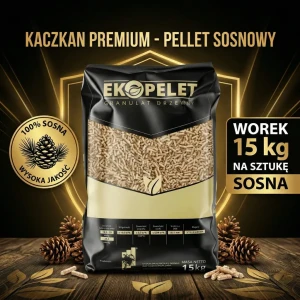 Pellet sosnowy Kaczkan Premium 8mm - worek 15kg