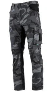 Spodnie robocze moro M szare Stalco (S-42175)