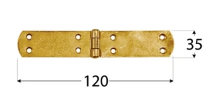 Zawias francuski ZF Domax 120x35x2,5mm cynk galw. (8071)