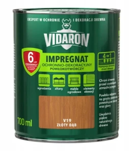Impregnat do drewna powłokotwórczy Vidaron Złoty Dąb V19 0,7L