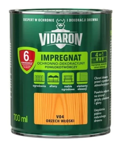 Vidaron Impregnat V04 Orzech Włoski Połysk 0,7L