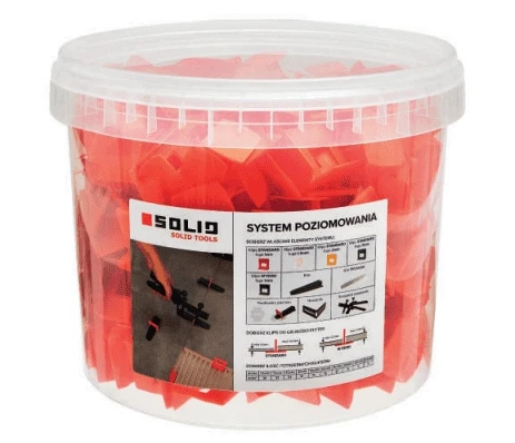 Solid system do poziomowania klips 1mm wiaderko 400szt. (6465)