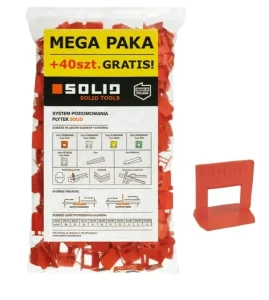 Solid system do poziomowania płytek 1,0mm klips 400+40szt.(6470)