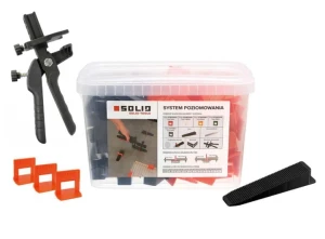 Solid system do poziomowania  płytek 1,0mm klips+klin+szczypce (6356)