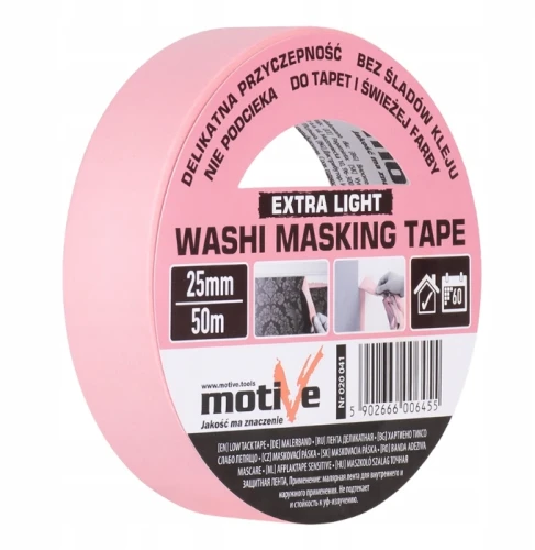 Taśma maskująca Washi 25mm/50m extra light Motive (020 041)