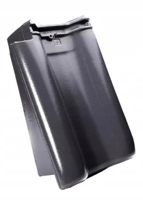 Dachówka skrajna lewa Roben Monza grafitowa glazura