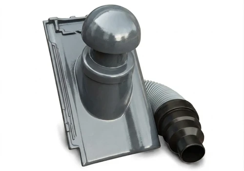 Kominek odpowietrzający z rurą Ø100mm Roben Piemont titan szara glazura.webp