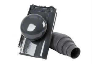 Kominek wentylacyjny z rurą Ø150mm Roben Piemont titan szara glazura