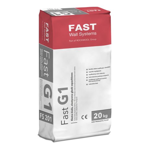 FAST G1 - ekstra biała, elastyczna gładź szpachlowa