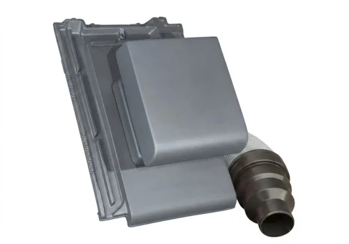 Kominek odpowietrzający z rurą Ø 100mm Roben Bergamo platinum angoba.webp