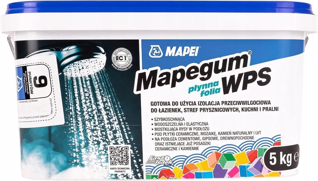 Hydroizolacja w płynie folia izolacyjna w płynie Mapei Mapegum WPS 5 kg